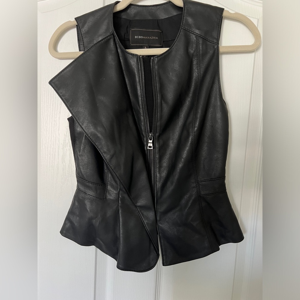 BCBG Leather Vest
